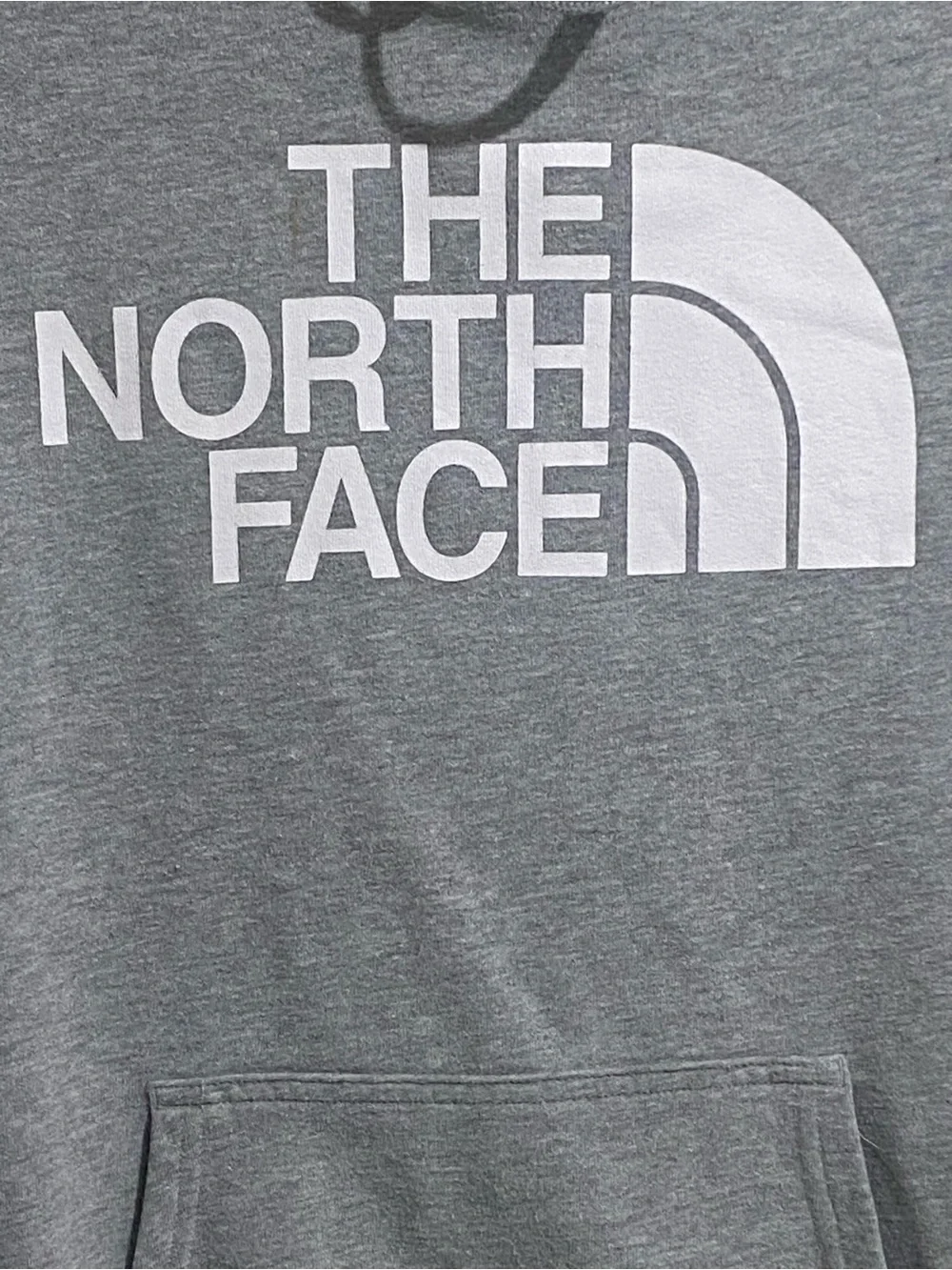 The North Face Men's Light Gray Hoodie with White Logo